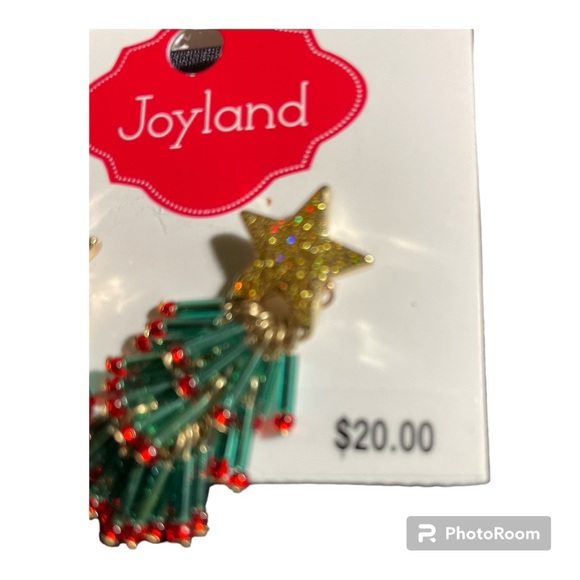 Joyland Christmas tree dangling post earrings new - Picture 4 of 4